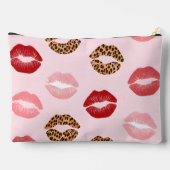 Persoonlijke Chic Roze Luipaardprint Lippatroon Etui (Achterkant)