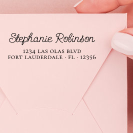 Persoonlijke Chic Schattige Script Informele Retou Zelfinktende Stempel