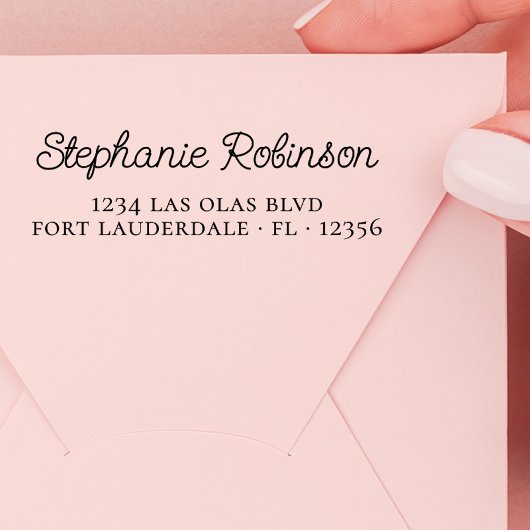 Persoonlijke Chic Schattige Script Informele Retou Zelfinktende Stempel