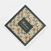 Persoonlijke Chic servetten Groen Goud Botanisch (Hoek)