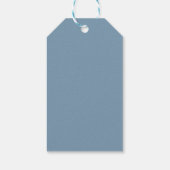 Persoonlijke Chic Stofblauwe Bachelorette-feest Cadeaulabel (Achterkant)