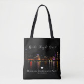 Persoonlijke Chicago Skyline Bachelorette Party Tote Bag (Voorkant)
