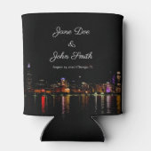 Persoonlijke Chicago Skyline Blikjeskoeler (Achterkant)