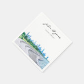 Persoonlijke Chicago Skyline Cocktail Napkin Servet (Hoek)