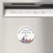 Persoonlijke Chicago Skyline Golfclubnaam Magneet (Insitu (Vaatwasser))
