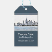 Persoonlijke Chicago Skyline Hartelijk dank Cadeaulabel (Voorkant)