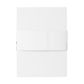 Persoonlijke Chicago Skyline Invitation Belly Band Uitnodigingen Wikkel (Achterkant Voorbeeld)