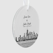 Persoonlijke Chicago Skyline Ornament (voorkant)