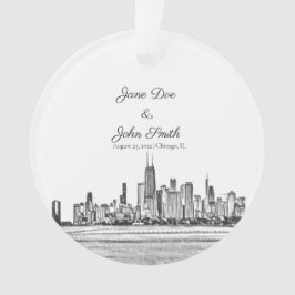 Persoonlijke Chicago Skyline Ornament