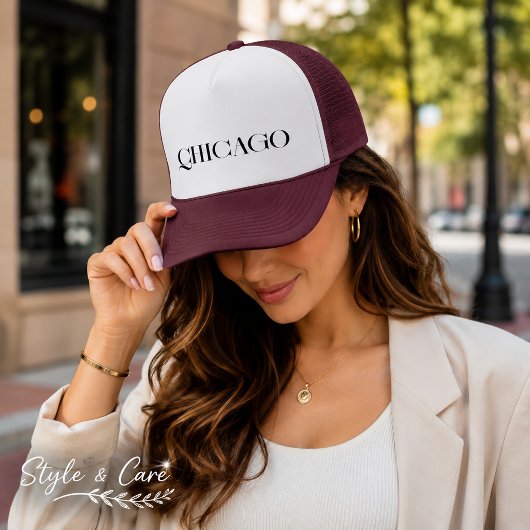 Persoonlijke Chicago Street Style Trucker Cap
