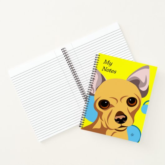 Persoonlijke Chihuahua Art-laptops Notitieboek (Binnen)