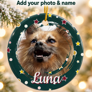 Persoonlijke Chihuahua-foto Kerstcadeau Keramisch Ornament