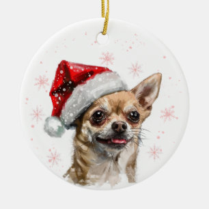 Persoonlijke Chihuahua-hond Kerst Keramisch Ornament