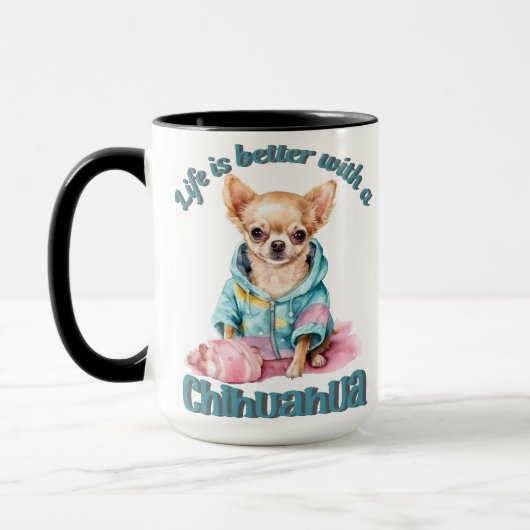 Persoonlijke Chihuahua Hondenliefhebber Coffee Mok (Links)