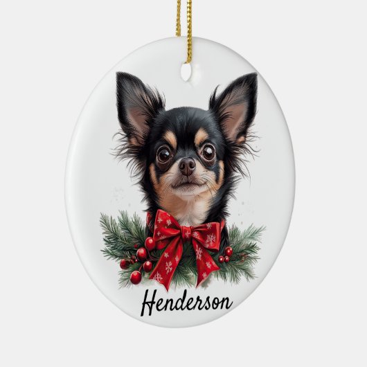 Persoonlijke Chihuahua  Keramisch Ornament (Rechts)