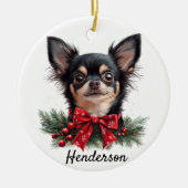 Persoonlijke Chihuahua  Keramisch Ornament (Voorkant)