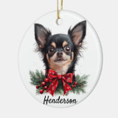 Persoonlijke Chihuahua  Keramisch Ornament (Links)