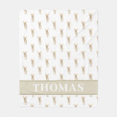 Persoonlijke Chihuahua (Kort Haar, Reebruin) Fleece Deken (Voorkant)