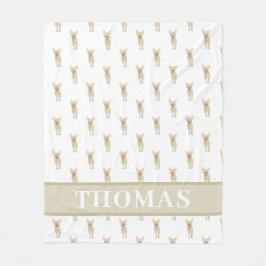 Persoonlijke Chihuahua (Korthaar, Reebruin) Fleece Deken