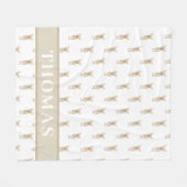 Persoonlijke Chihuahua (Korthaar, Reebruin) Fleece Deken (Voorkant (Horizontaal))