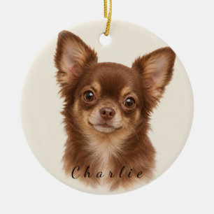 Persoonlijke Chihuahua met eigen naam Keramisch Ornament