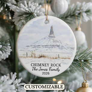 Persoonlijke Chimney Rock National Historic Site Keramisch Ornament