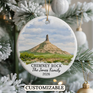 Persoonlijke Chimney Rock National Historic Site Keramisch Ornament