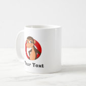 Persoonlijke chimpan cartoon koffiemok (Voorkant links)