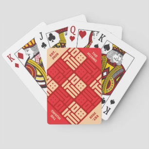 Persoonlijke Chinese "福" Zegen Pokerkaarten