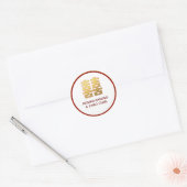 Persoonlijke Chinese Geluk 中国 Huwelijkssticker Gep Ronde Sticker (Envelop)