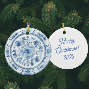Persoonlijke Chinoiserie Blauwe Witte Borden Keramisch Ornament