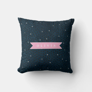 Persoonlijke chique donkere denim rhinestone patro kussen