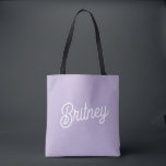 Persoonlijke Chique Lavendel Paarse Monogram Naam Tote Bag<br><div class="desc">Introductie van onze gepersonaliseerde chic lavendel paarse monogram naam tas, een stijlvolle en praktische accessoire die is ontworpen om een statement te maken. Deze elegante boodschappentas heeft een zachte lavendel paarse kleur en is aangepast met uw monogram en naam, waardoor uw dagelijkse benodigdheden een persoonlijke touch krijgen. Gemaakt van duurzaam,...</div>