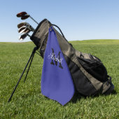 Persoonlijke chique monogram blauwe golfhanddoek c (Groen)