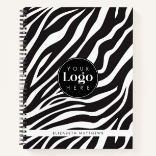 Persoonlijke Chique Zebraprint Aangepast Bedrijfsl Notitieboek