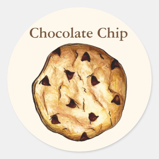 Persoonlijke chocolade Chip Cookie die wordt gebak Ronde Sticker (Voorkant)