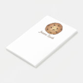 Persoonlijke chocolade Chip Cookie Post It Notes (Schuin)