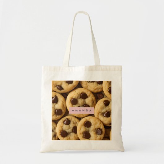 Persoonlijke chocolade chipkoekje tote bag (Voorkant)