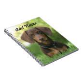 Persoonlijke chocolade en Tan Dachshund - Doxie Notitieboek (Rechterzijde)