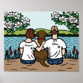 Persoonlijke chocolade Labrador Family Brown S POS Poster