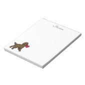 Persoonlijke chocolade Labrador Puppy and Heart Notitieblok (Linkerzijde)