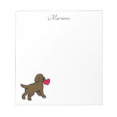 Persoonlijke chocolade Labrador Puppy and Heart Notitieblok (Voorkant)