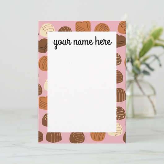 Persoonlijke chocolade Pralines Bedankt voor de ka (Staand voorkant)