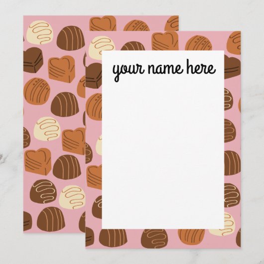 Persoonlijke chocolade Pralines Bedankt voor de ka (Voorkant / Achterkant)