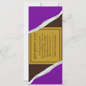 Persoonlijke chocoladereep verjaardagskaart kaart (Achterkant)