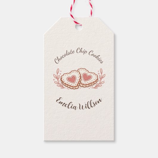 Persoonlijke Chocolate Chip Cookies Cadeaulabel (Voorkant)