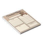 Persoonlijke Chocolate Labrador Dagelijkse Planner Notitieblok (Schuin)