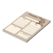 Persoonlijke Chocolate Labrador Dagelijkse Planner Notitieblok (Linkerzijde)