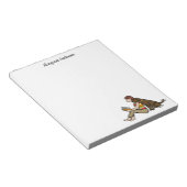 Persoonlijke Chocolate Labrador en mam Reading Notitieblok (Schuin)