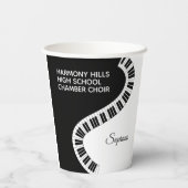 Persoonlijke Chorus Name Piano Music Singer Papieren Bekers (Achterkant)